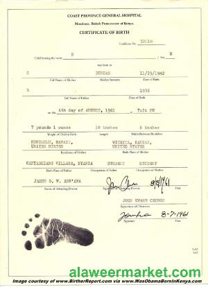 Kenya certificate of birth